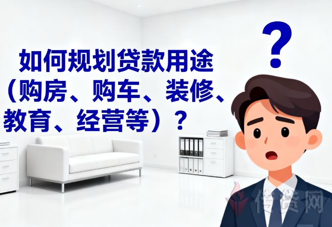 贷款规划,购房贷款,经营贷款,教育贷款,装修预算