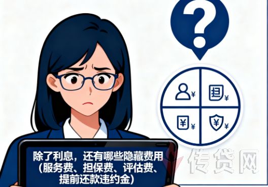 贷款费用,服务费,提前还款违约金,评估费,担保费